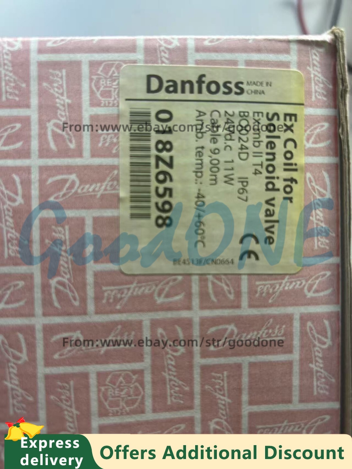 1PC NEW FOR Danfoss 018Z6598 Solenoid Valve Coil