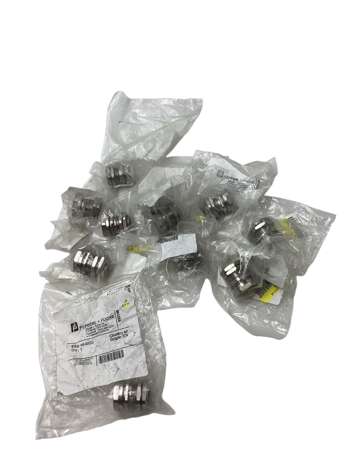 (QTY10) Pepperl+Fuchs Mounting Aid EXG-18-MOD Threaded Pipe Clamp For M18 Sensor