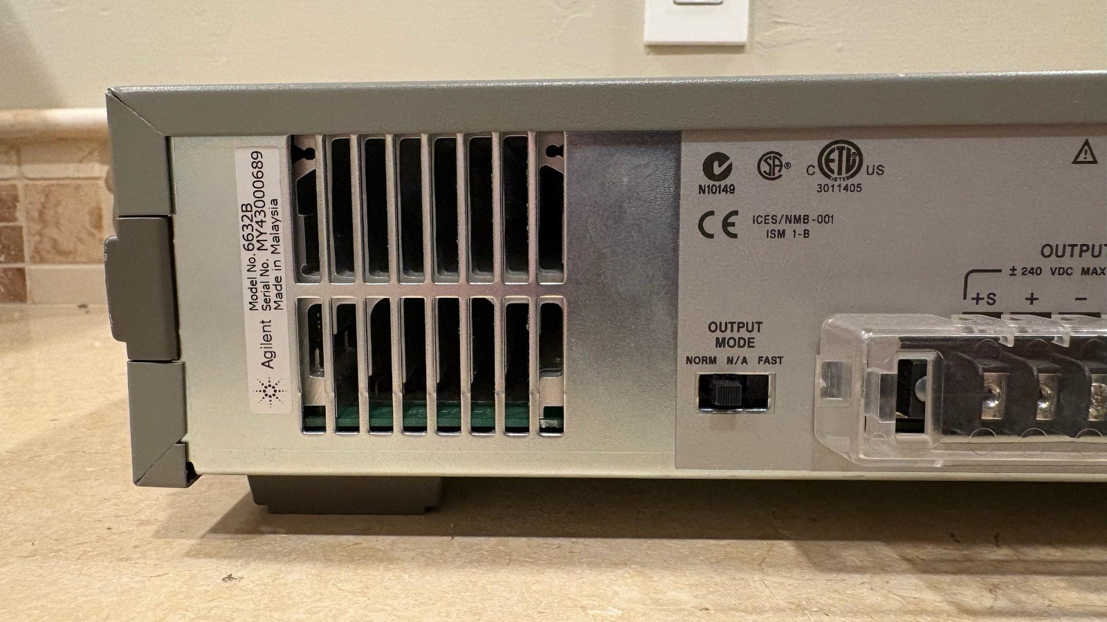 Agilent 6632B 100W High Performance DC Power Supply 0 – 20V 5A GPIB RS-232