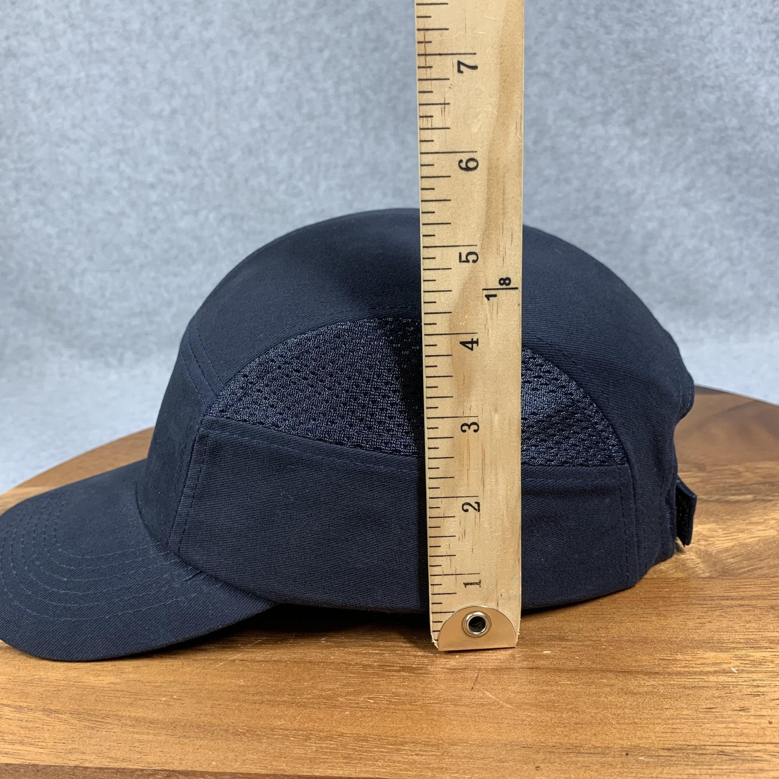 Bump Cap Safety Hat Navy Mesh Sides EN812:2012 Adjustable 54-59cm Hook Loop
