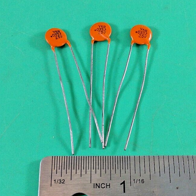 3 PCS SPRAGUE VISHAY HY530 HYPERCON CERAMIC CAPACITOR .033uF 25V HY-530