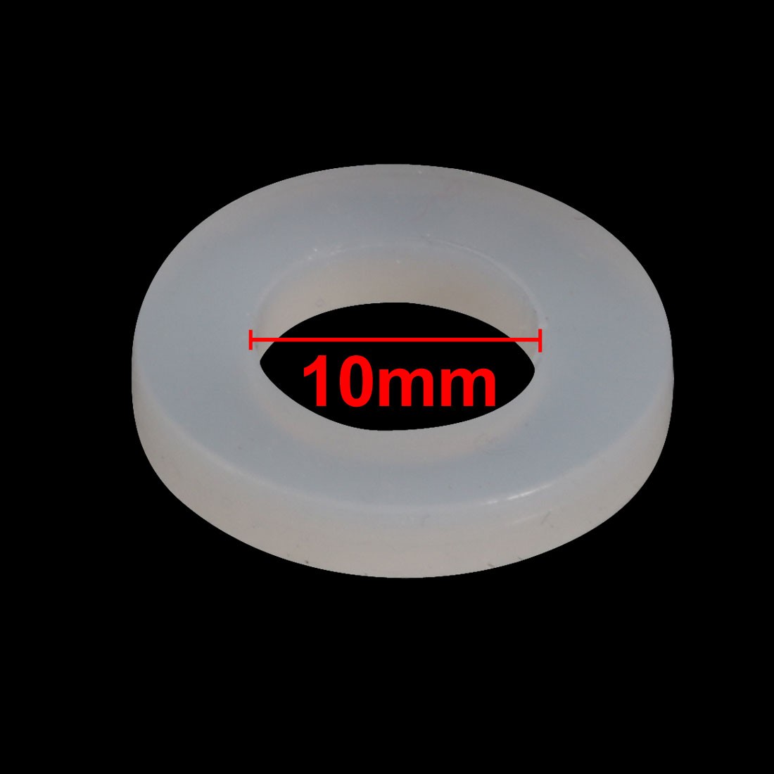 10Pc Clear Silicone Round Flat Washer Assortment Size 10x19x3mm Flat Washer