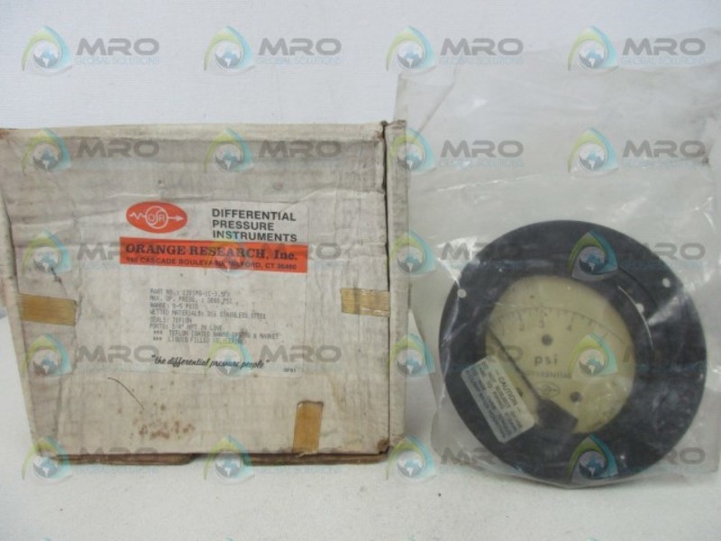ORANGE RESEARCH 1201PG-1C-3.5FX DIFFERENTIAL PRESSURE GAUGE NSMP