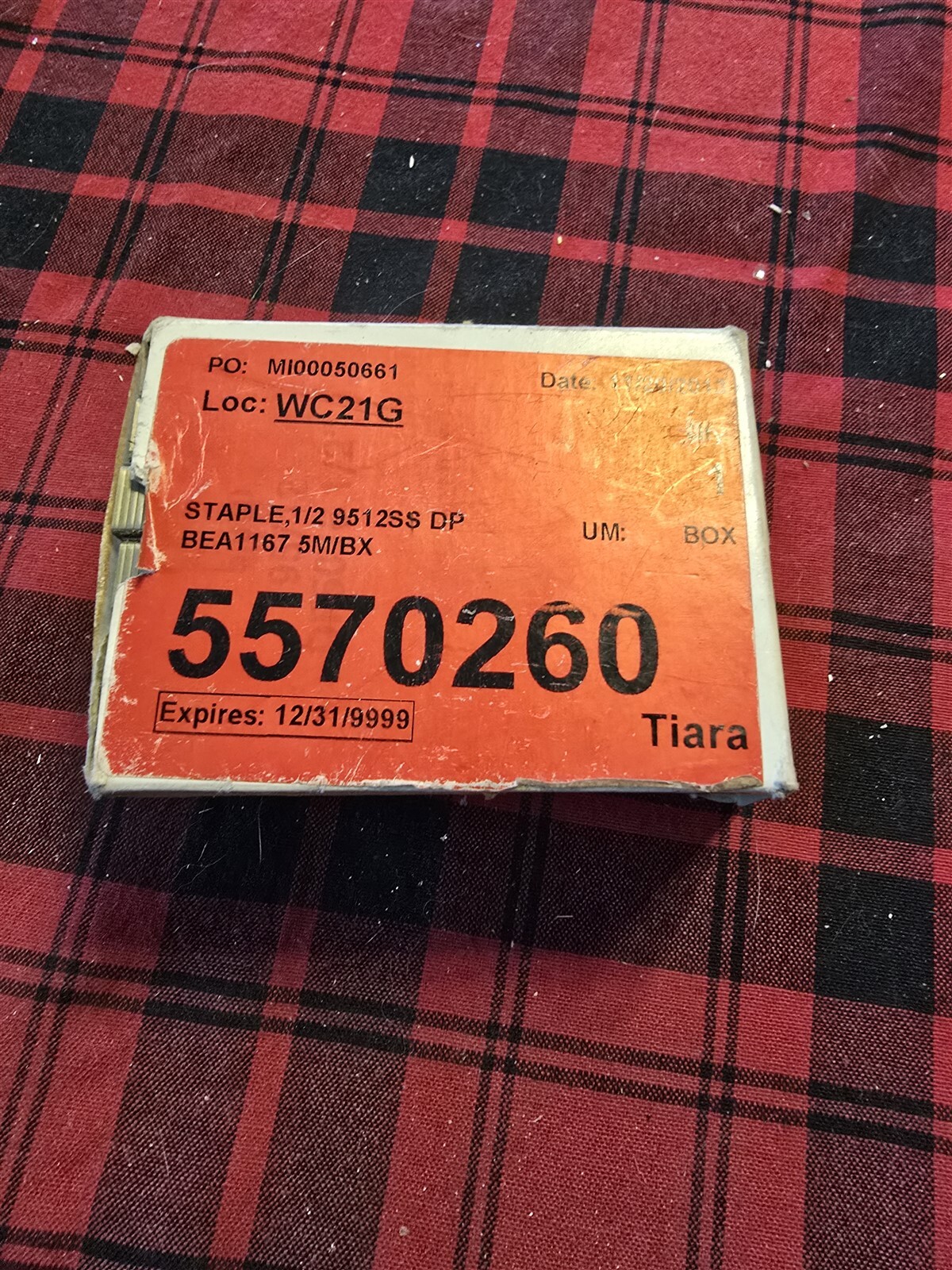 NEW 1/2″ Staples 5570260 9512SS DP Bea1167 5M/Box *FREE SHIPPING*