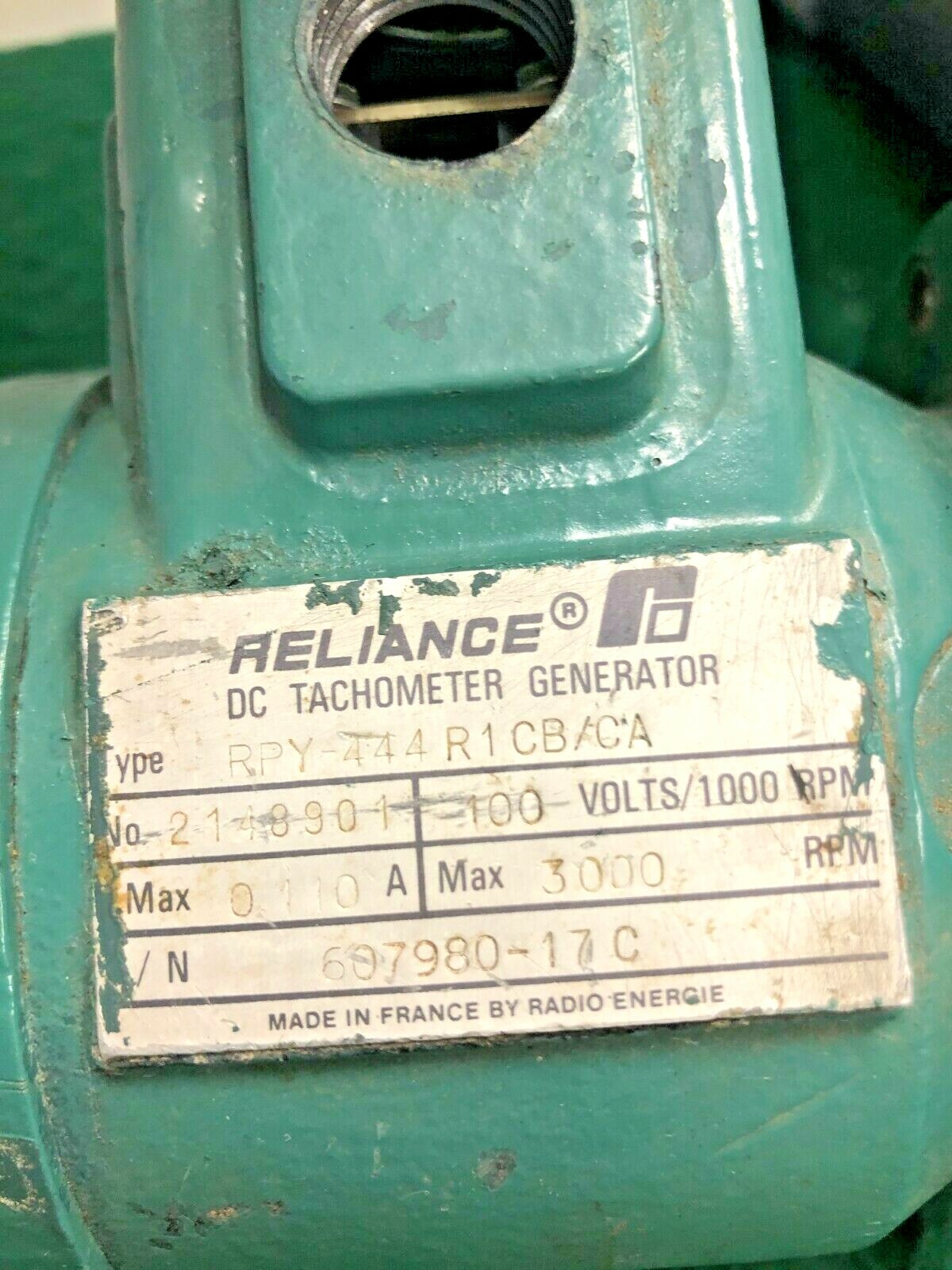 Reliance RPY444R1CB/CA DC ,MAX 3000 RPM, 100V/1000RPM