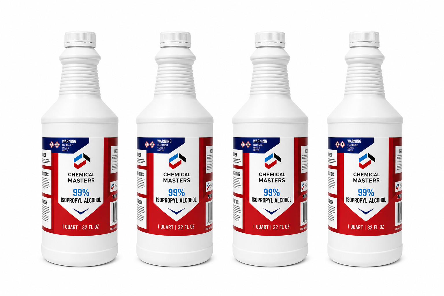 99% Isopropyl Alcohol | IPA Pure Rubbing Alcohol | 1 Gallon (4 x 32 oz Bottles)