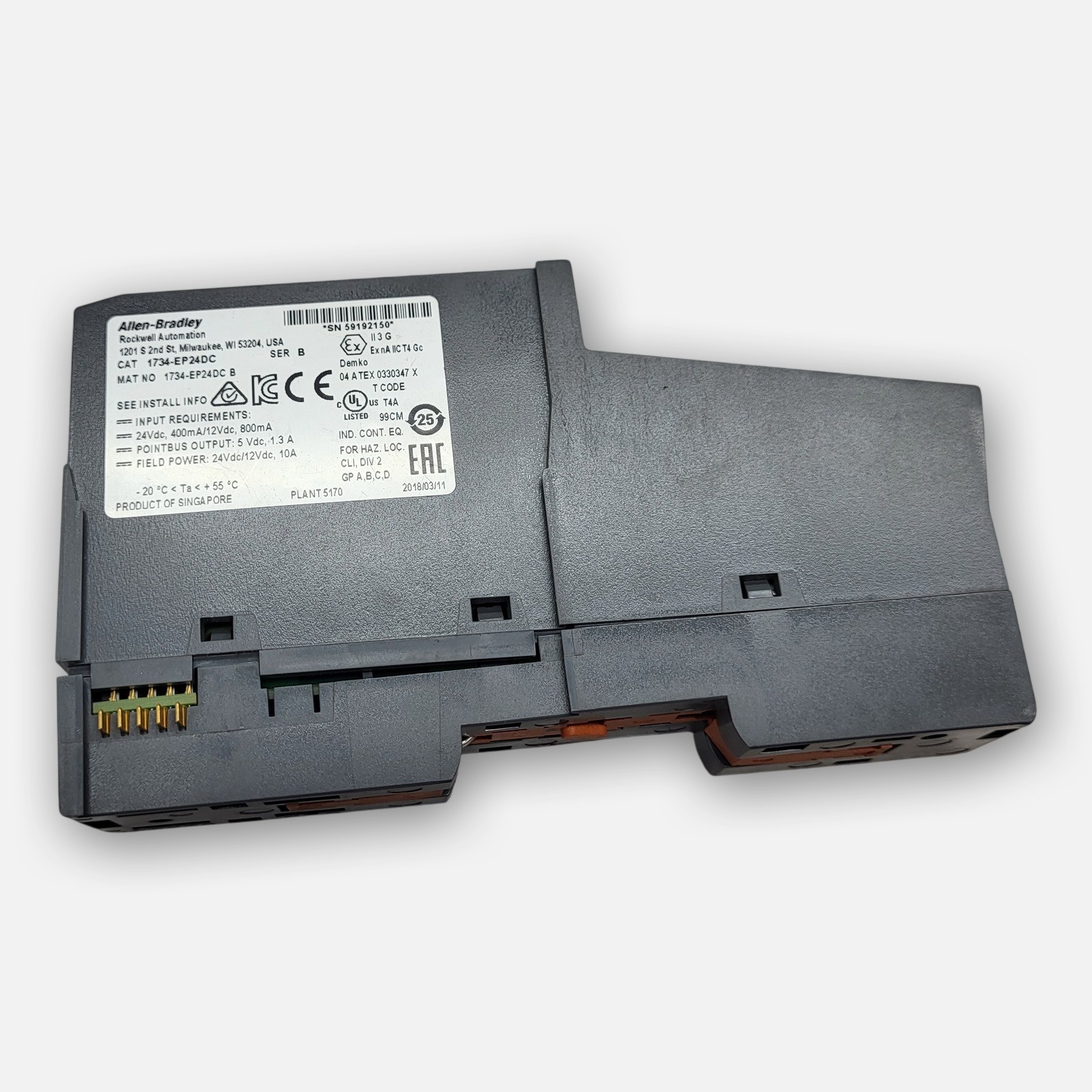 ALLEN BRADLEY 1734-EP24DC /B EXPANSION POWER SUPPLY MODULE 24VDC