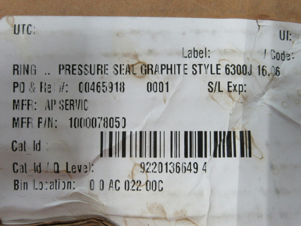 A. P. Services 9220136649 4 Pressure Seal 6300J
