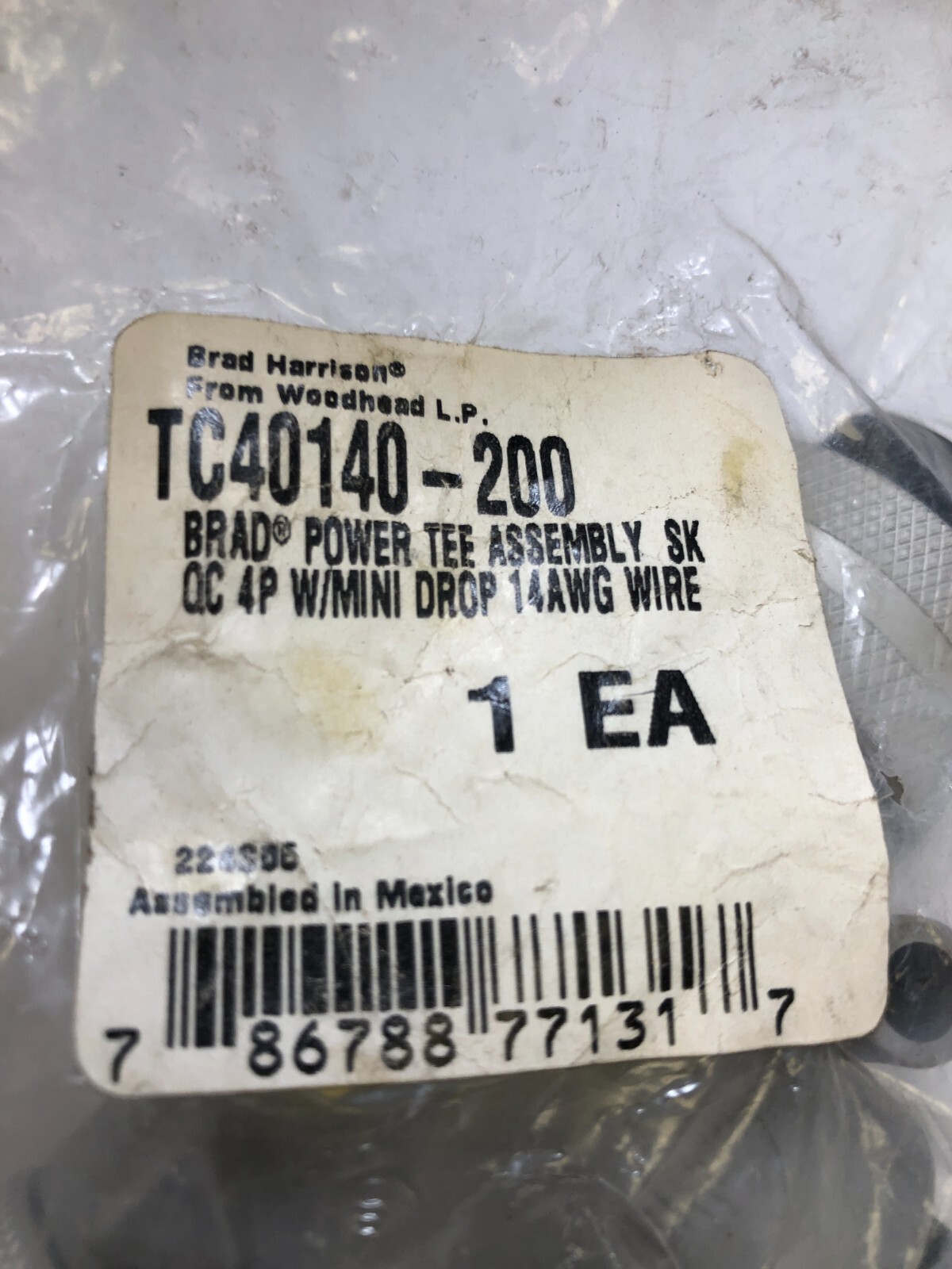 BradPower TC40140-200 Woodhead Quick Change Power Tee Connector w/mini drop NIB