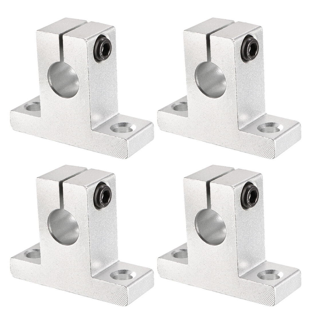4Pcs SK10 Clamping Rod Support 10mm Dia Shaft Linear Motion Rail Aluminum