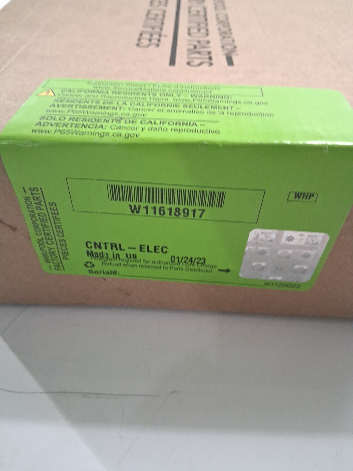 Whirlpool W11618917 1/2″ ACU Incandescent Light Fixture 7230 ( Read Description)