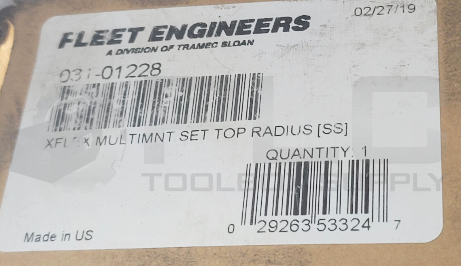 NEW FLEET ENGINEERS 031-01228 XFLEX MULTIMOUNT SET TOP RADIUS SS