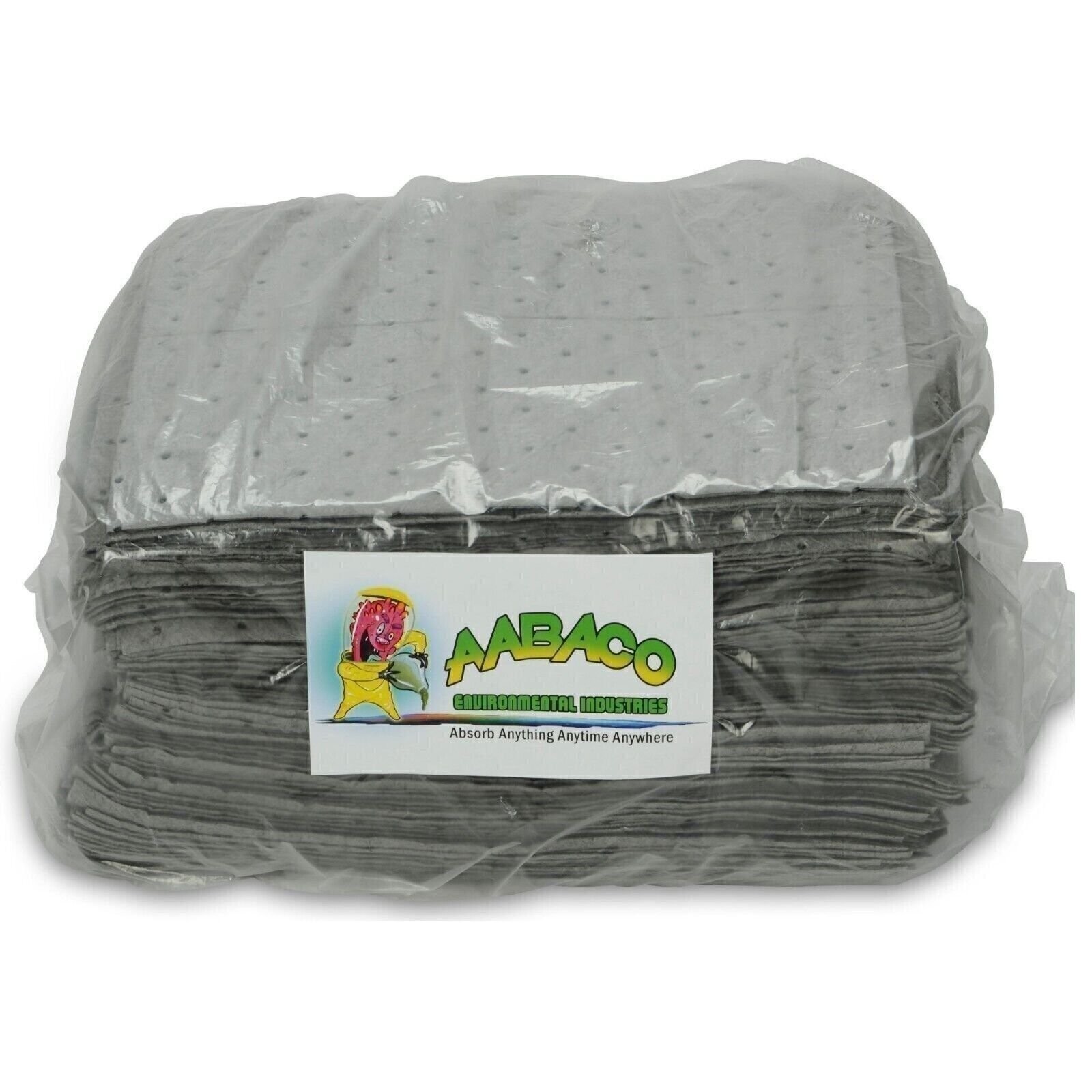 AABACO Universal Absorbent Pads, Medium Weight Sheets (100CT) 15″X17″ Grey