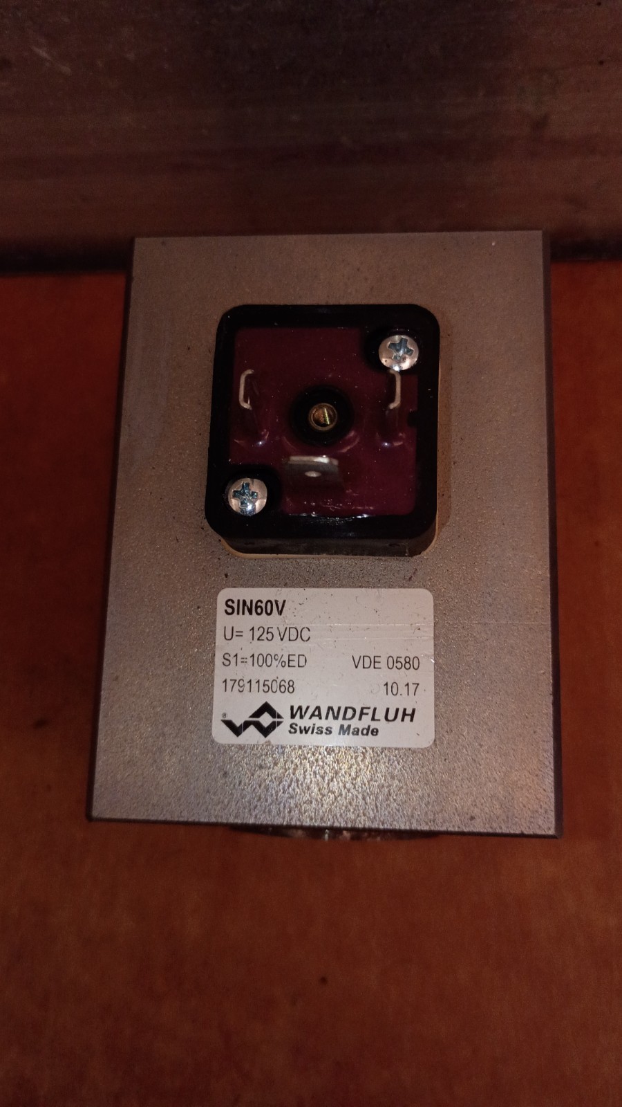 Wandfluh SIN60V U=125VDC S1=100 Solenoid Coil