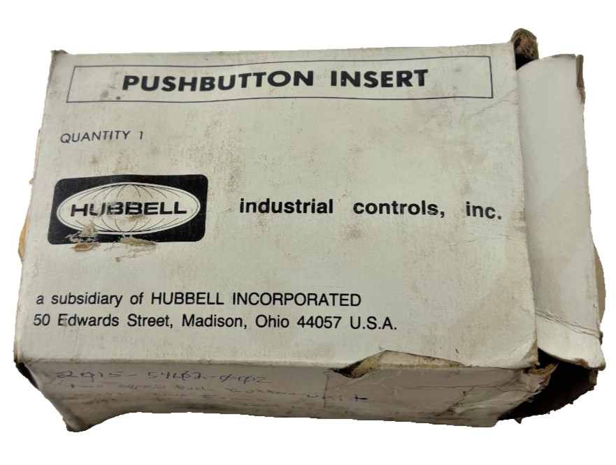 HUBBELL 2915-54602-002 TWO SPEED PUSH BUTTON UNIT CAMS 25384 G-N 59565-003