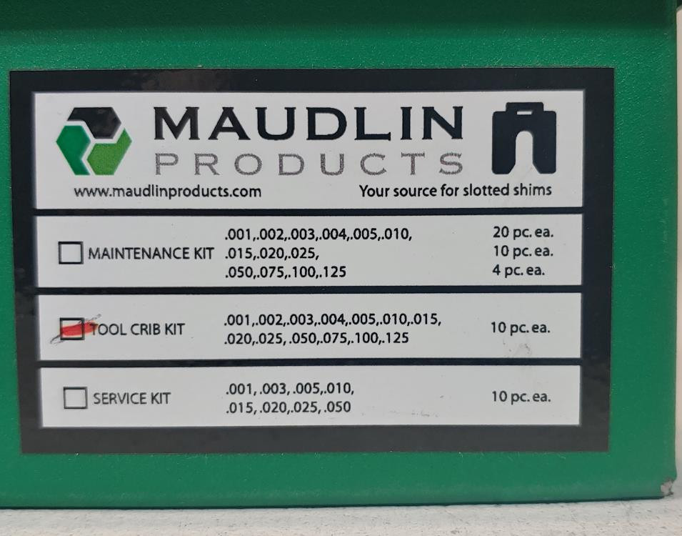 Maudlin Slotted Shim Assortment Kit “A” Bolt Size 1/2″