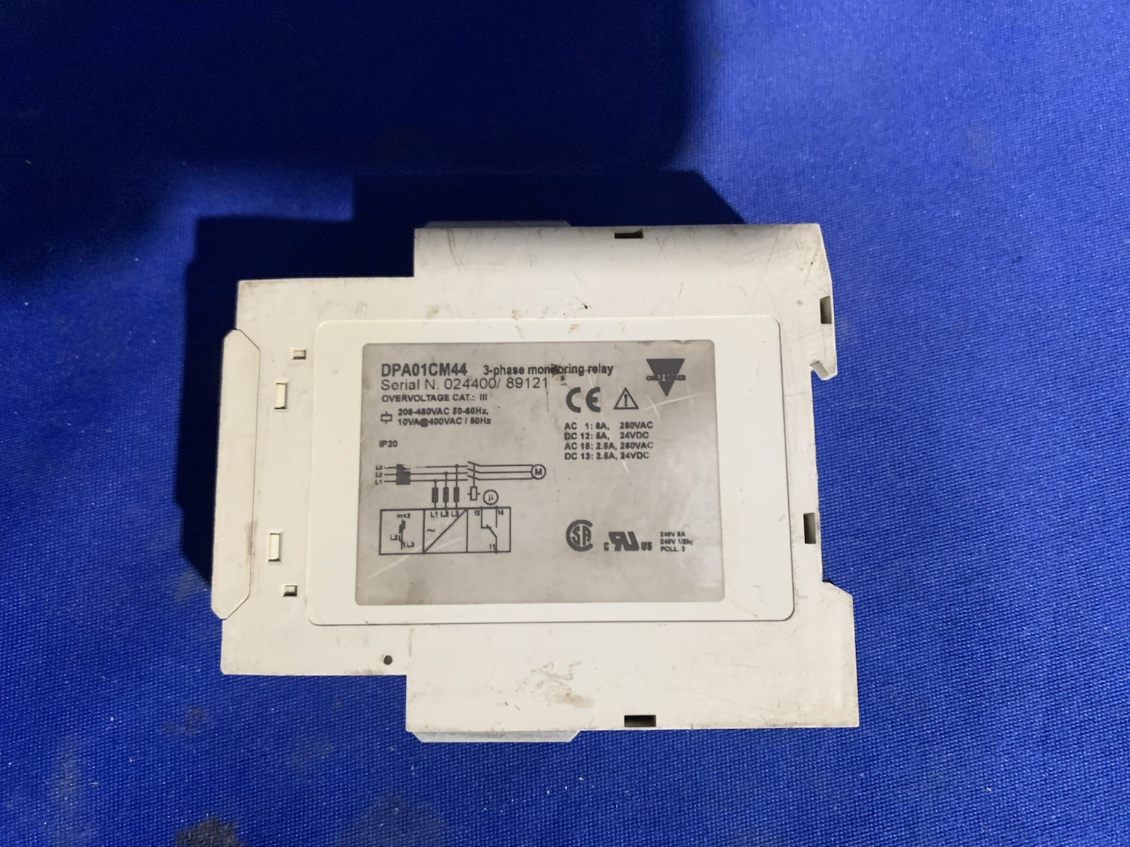 Carlo Gavazzi DPA01CM44 3 Phase Monitoring Relay – Lot of 5 Untested – Read