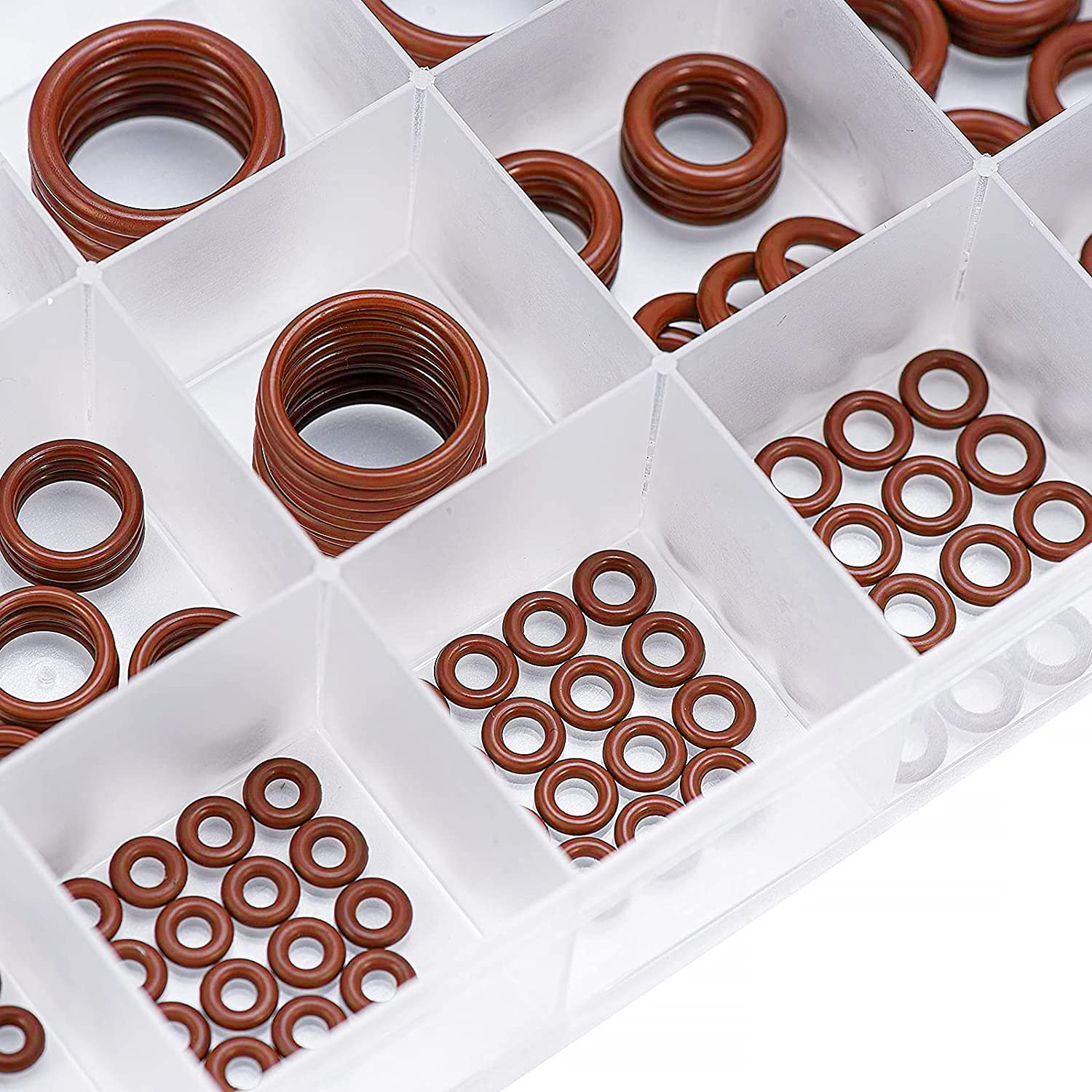 185 Pieces FKM Brown O-Ring Kit,75A Durometer,18 Kind AS-568