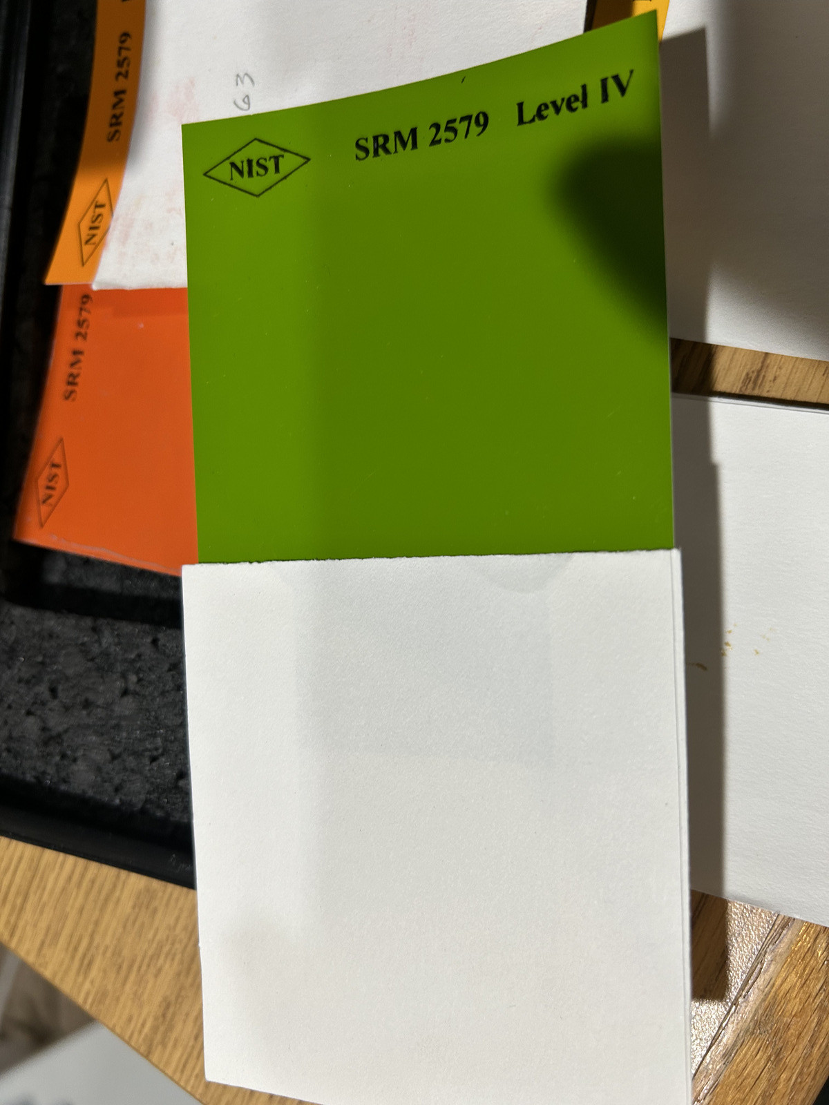 NIST SRM 2579 LEAD BASED PAINT FILM LEVEL I to IV and BLANK for PXRF