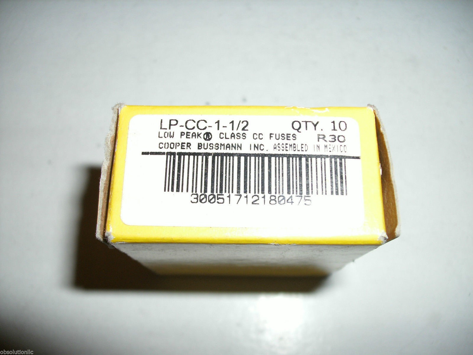 BOX OF 10 – Bussmann LP-CC-1-1/2 LOW PEAK CLASS CC FUSE
