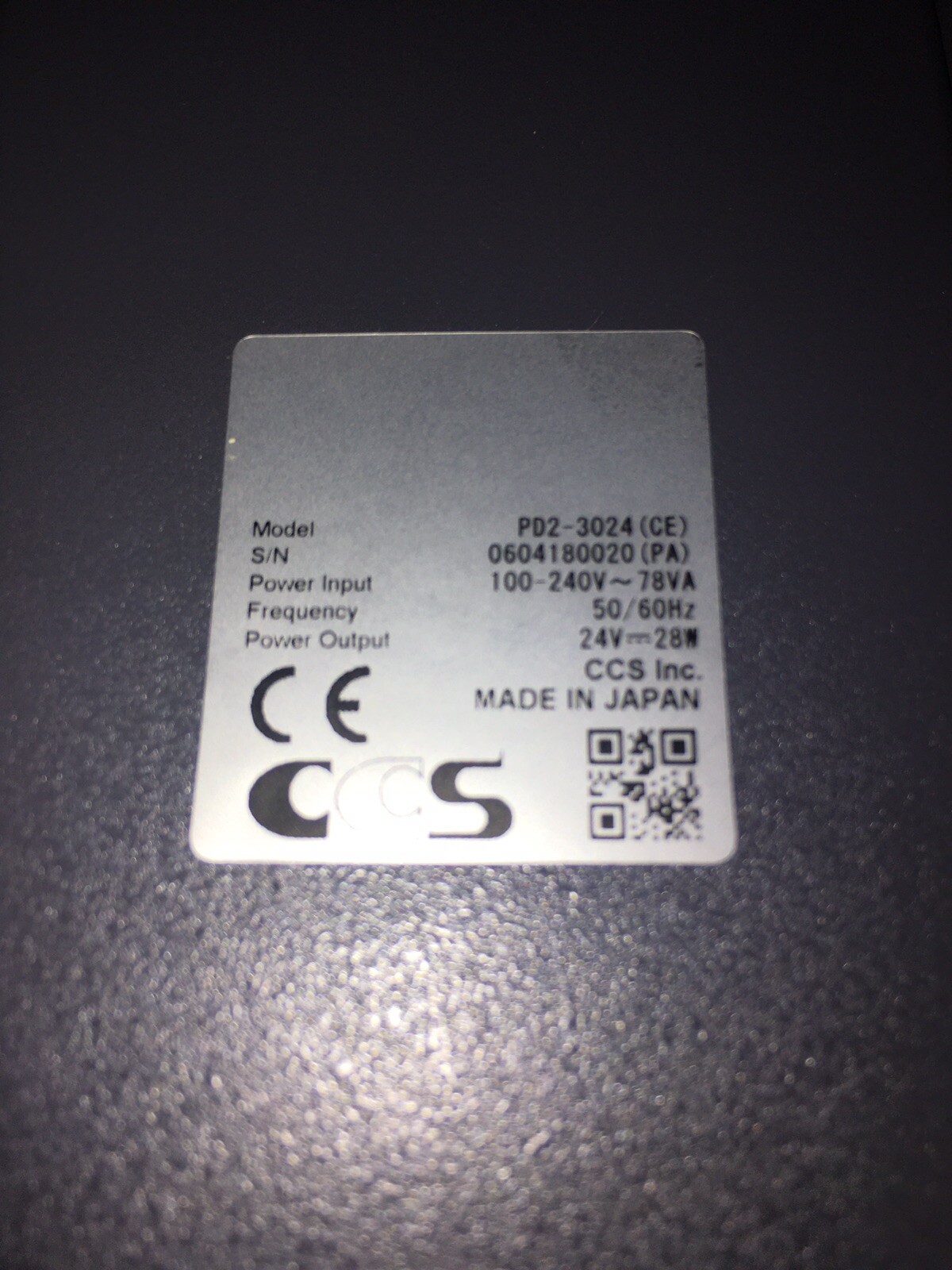 CCS PD2-3024 LIGHT SOURCE LED POWER SUPPLY New No box
