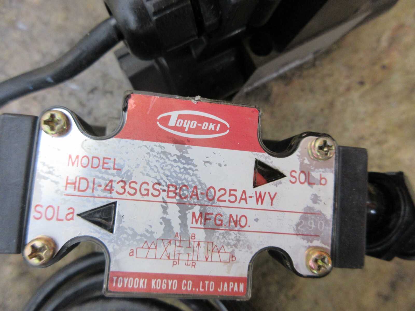 TOYO OKI VALVE HDI HD1-43SGS-BCA-025A-WY HDI-43SGS-BCA-025A-WY EACH 1
