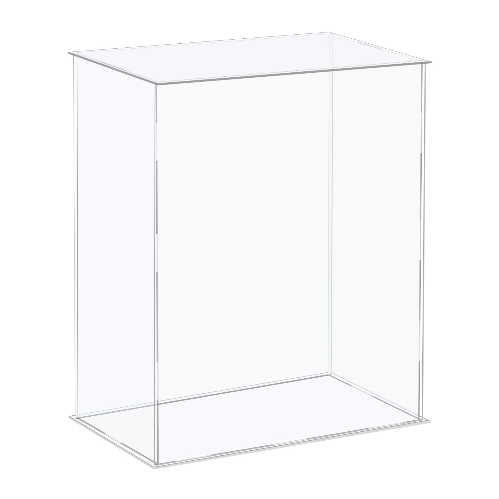 Acrylic Display Case Plastic Box Cube Storage Box Clear 31x16x36cm