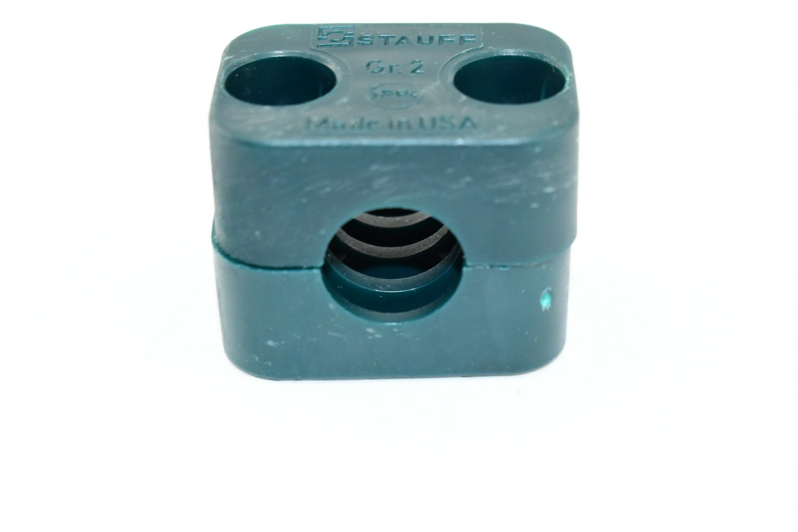 (1) – 212.7-PP : Stauff Plastic Clamp Set – 1130005237 – Gr. 2 Green
