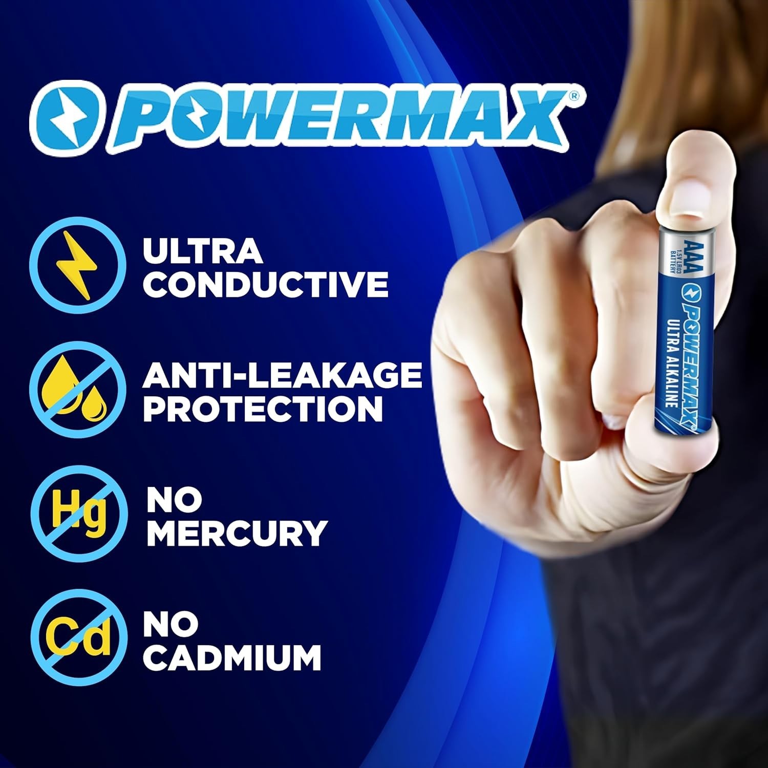 Powermax 36-Count Triple AAA Batteries, Ultra Long Lasting, 10-Year Shelf Life