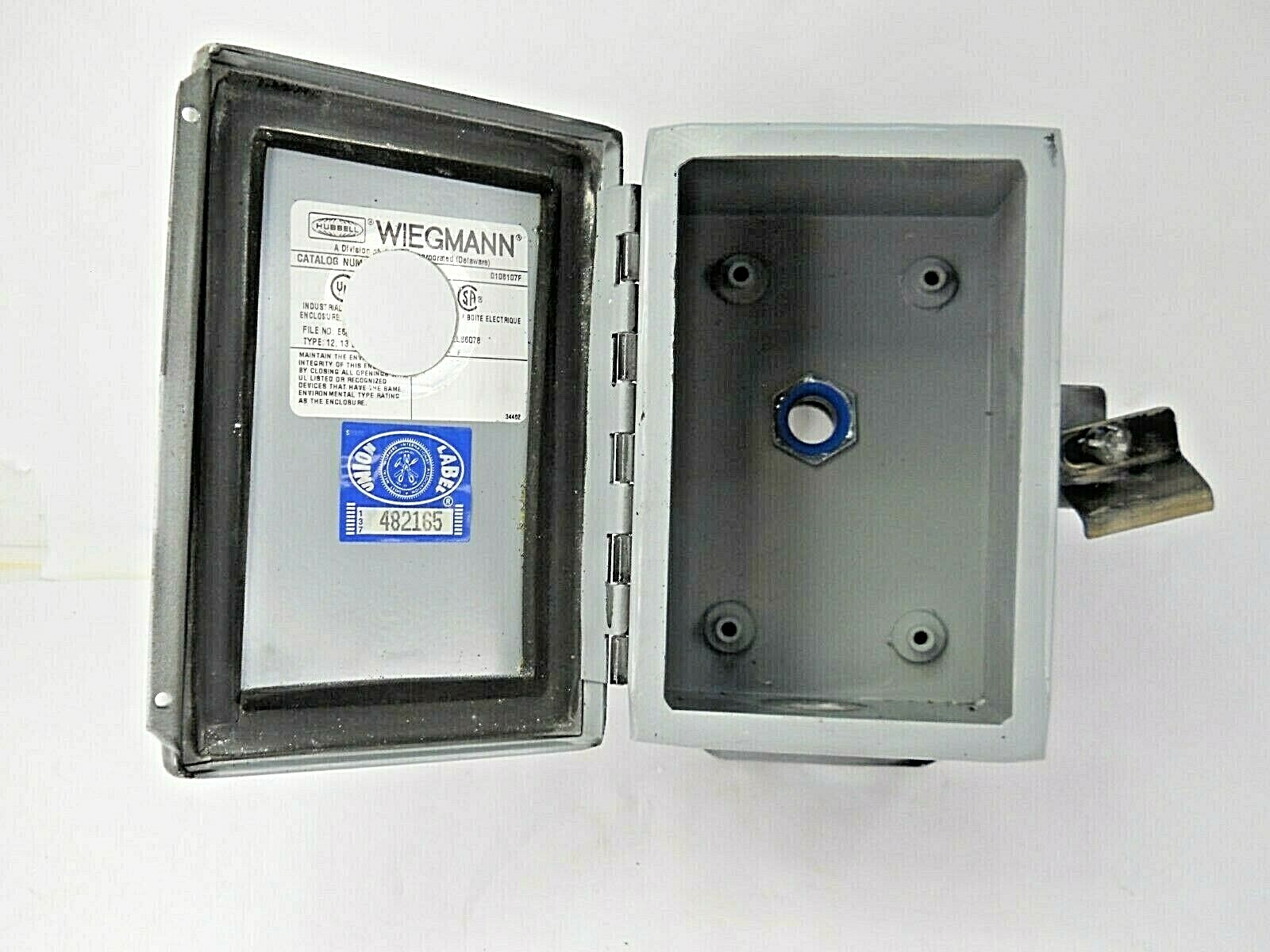 WIEGMANN – HUBBELL ENCLOSURE, TYPE 12,13, 6″ X 4″ X 4″, JUNCTION BOX, HINGED