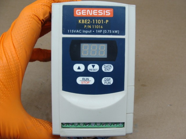 GENESIS AC DRIVE KBE2-1101-P P/N 11016 115VAC INPUT 1HP