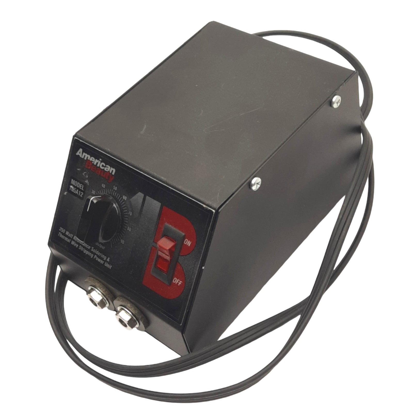 American Beauty 105A12 Soldering Power Unit, 250W, 110-120VAC In, 0-2.8VAC Out