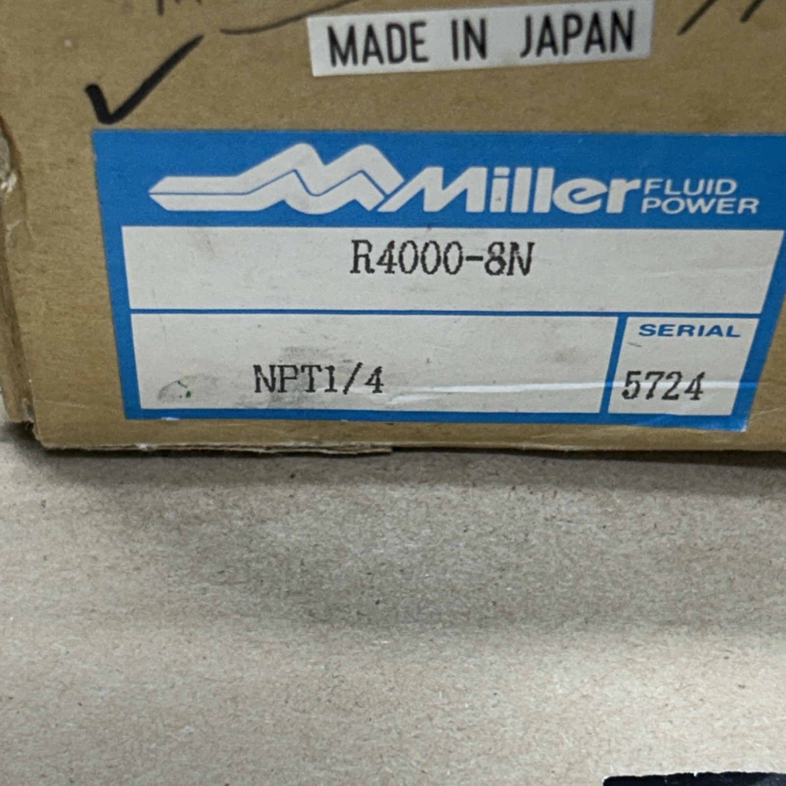 MILLER R4000 PNEUMATIC PRESSURE REGULATOR 7-120 RANGE(PSI) 150PSI MAX NIB