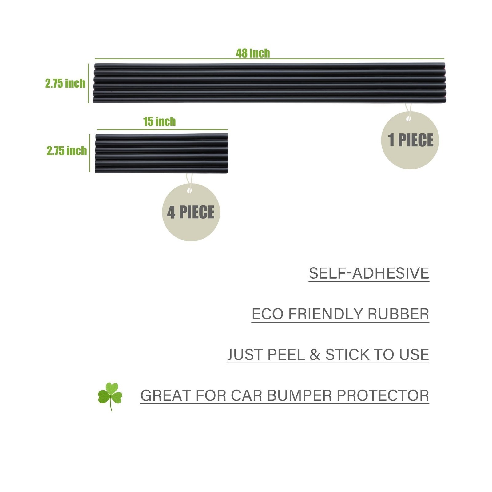 DIY Car Bumper Protector Guard, Strong Self Adhesive Rubber Rear Front Bumper…