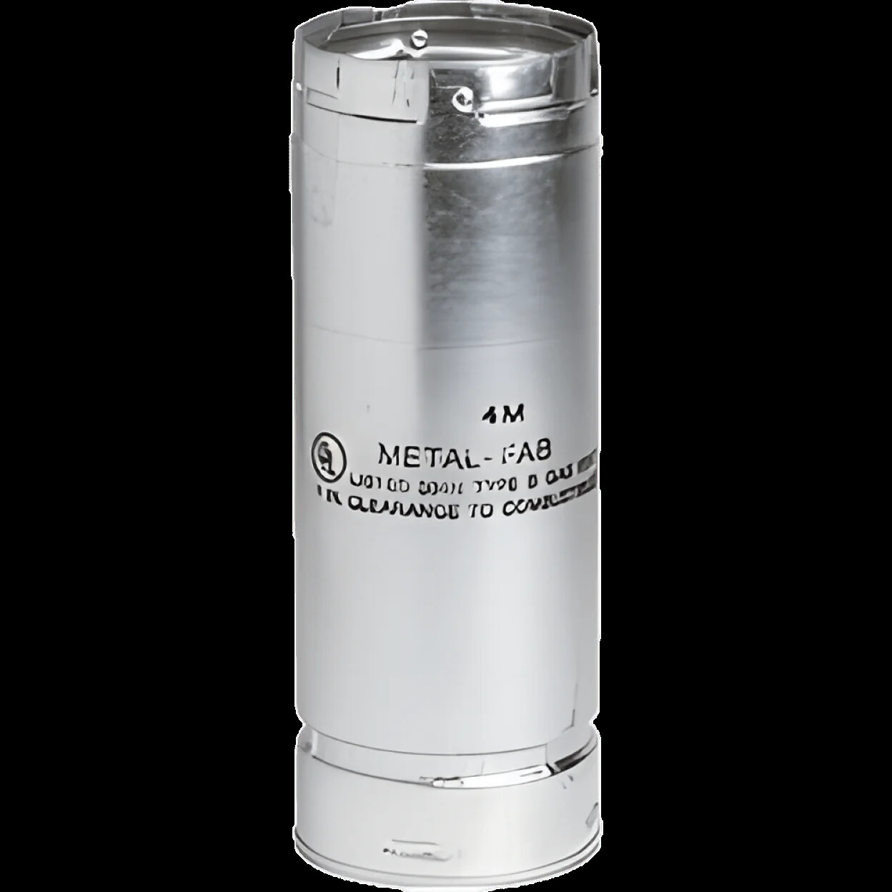 Metal-Fab 6M18 Double Wall Round Gas Vent Pipe 6 Inch x 18 Inch