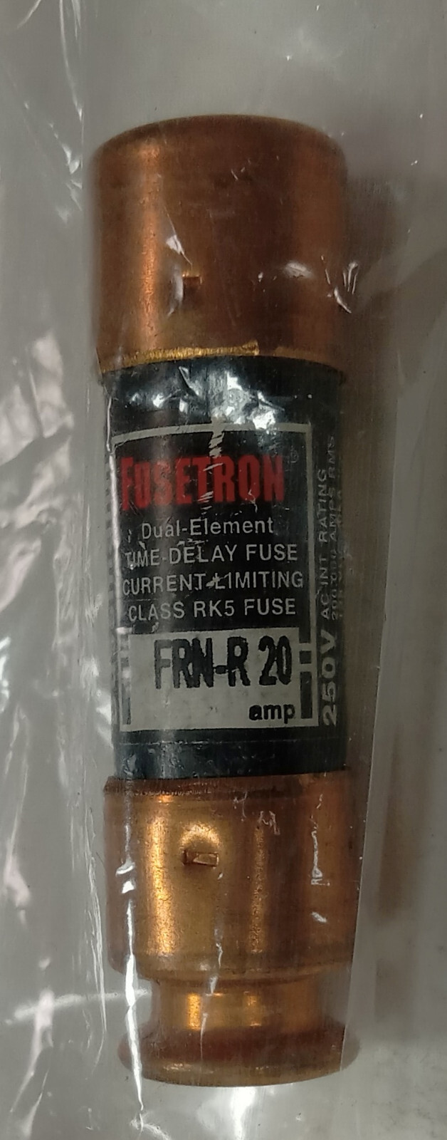1 NEW FUSETRON FRN-R-20 TIME DELAY FUSE NNB ***MAKE OFFER***