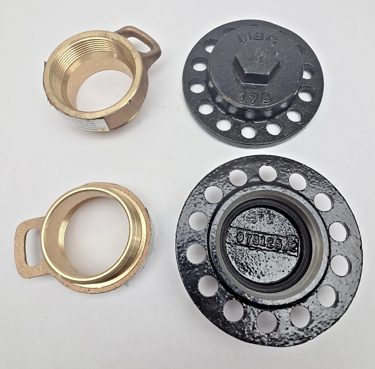 073125/2 MBC 178 Threaded Style Fill Cap Brass Bronze Lot of 2 New-Free Shipping