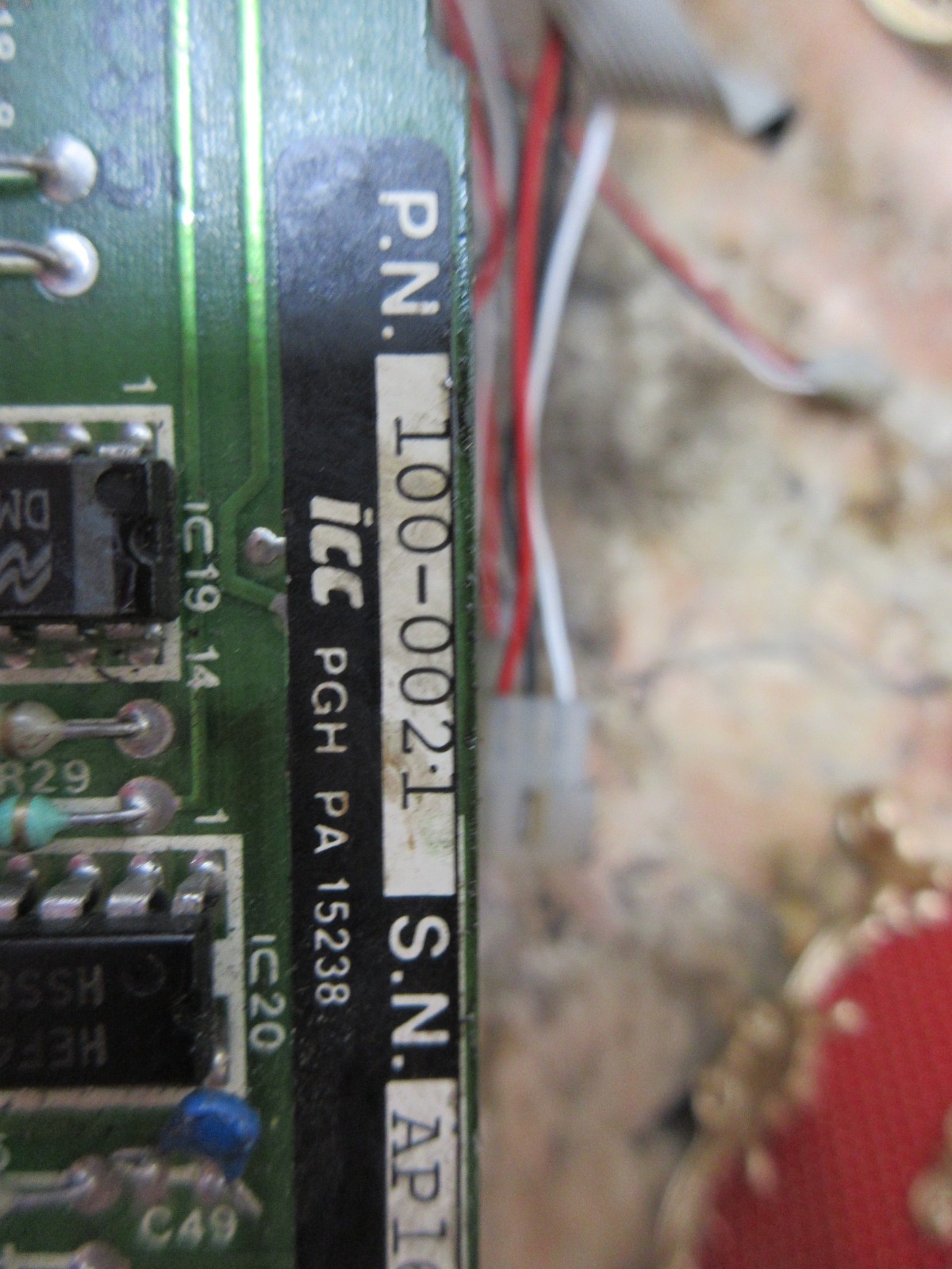 GOULD P.N. 100-0021 0016-0011F MODICON BOARD EACH 1