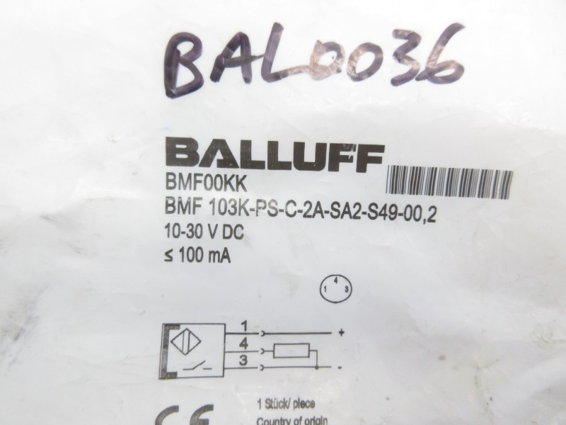 BALLUFF BMF103K-PS-C-2A-SA2-S49-00,2 BMF00KK 10-30VDC NSMP