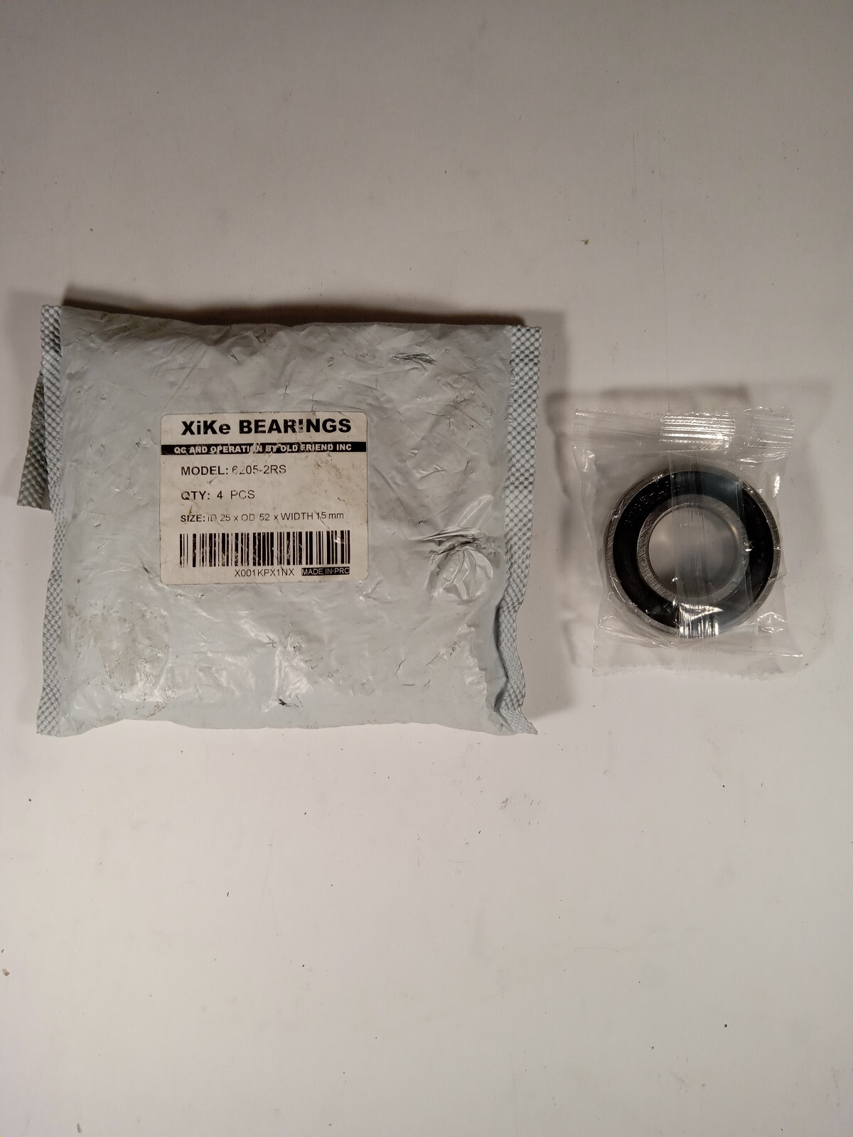 4 NEW XIKE 6205-2RS TWO SIDE RUBBER SEAL BALL BEARING NNB ***MAKE OFFER***