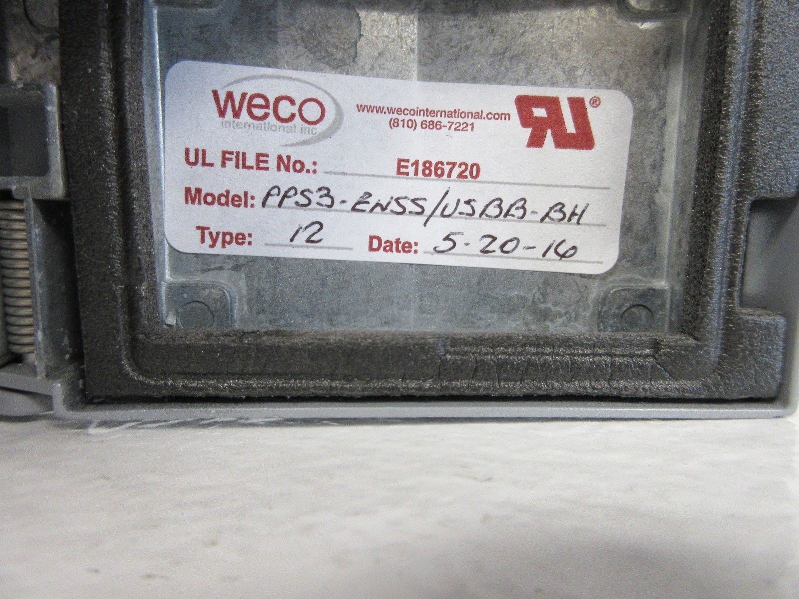 WECO PPS3-ENSS/USBB-BH NEW CAT5E PORT / USBB / OUTLET DEVICE PPS3ENSSUSBBBH