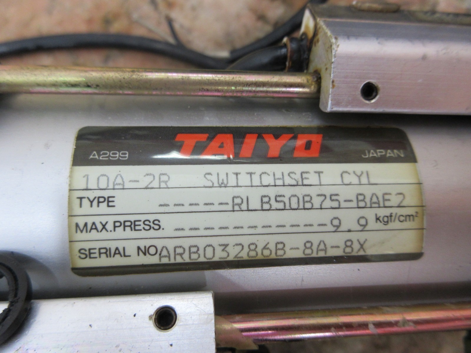 MATSUURA MC-600VDC CNC MILLTAIYO 10A-2R RLB50B75-BAE2 AIR CYLINDER EACH 1