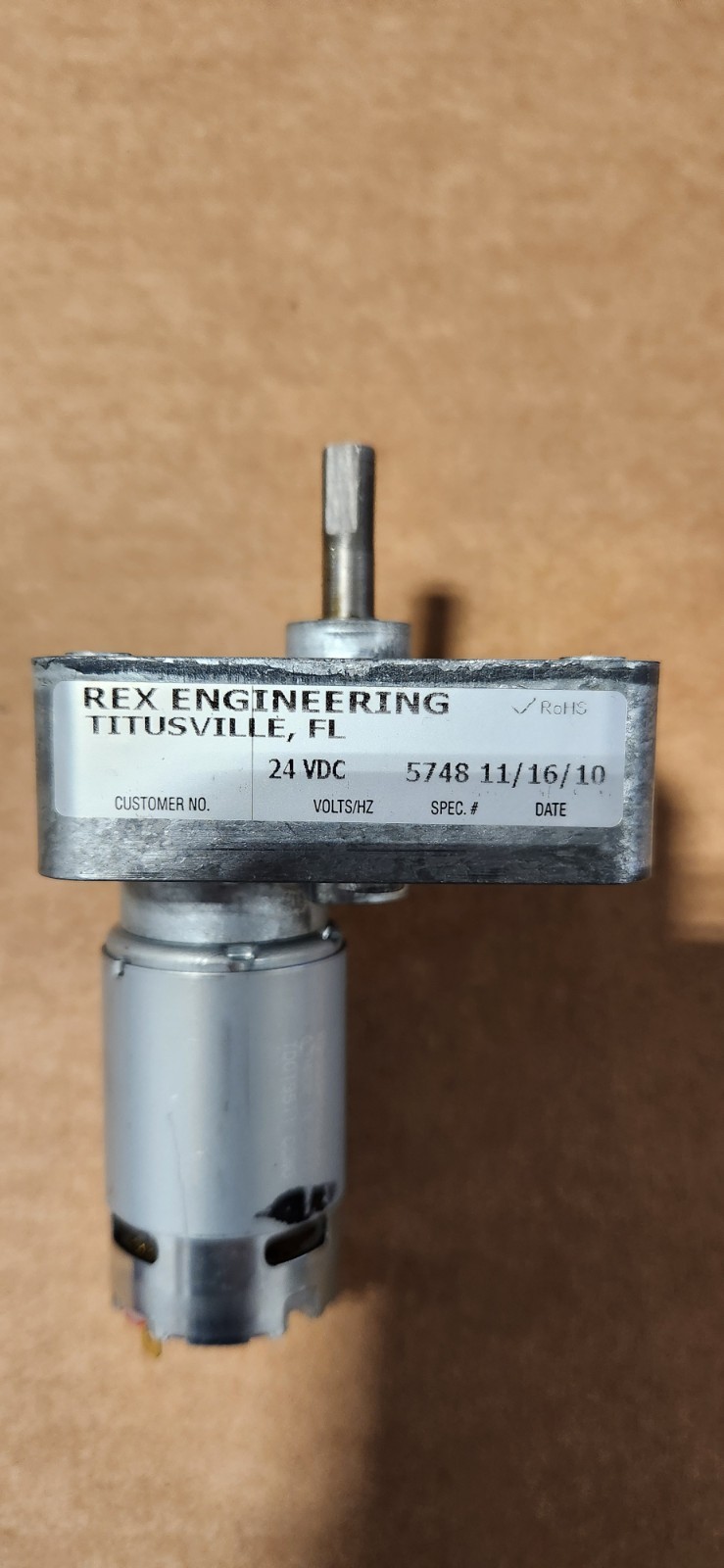 Rex Engineering Spec# 5748, Gearcase 13102