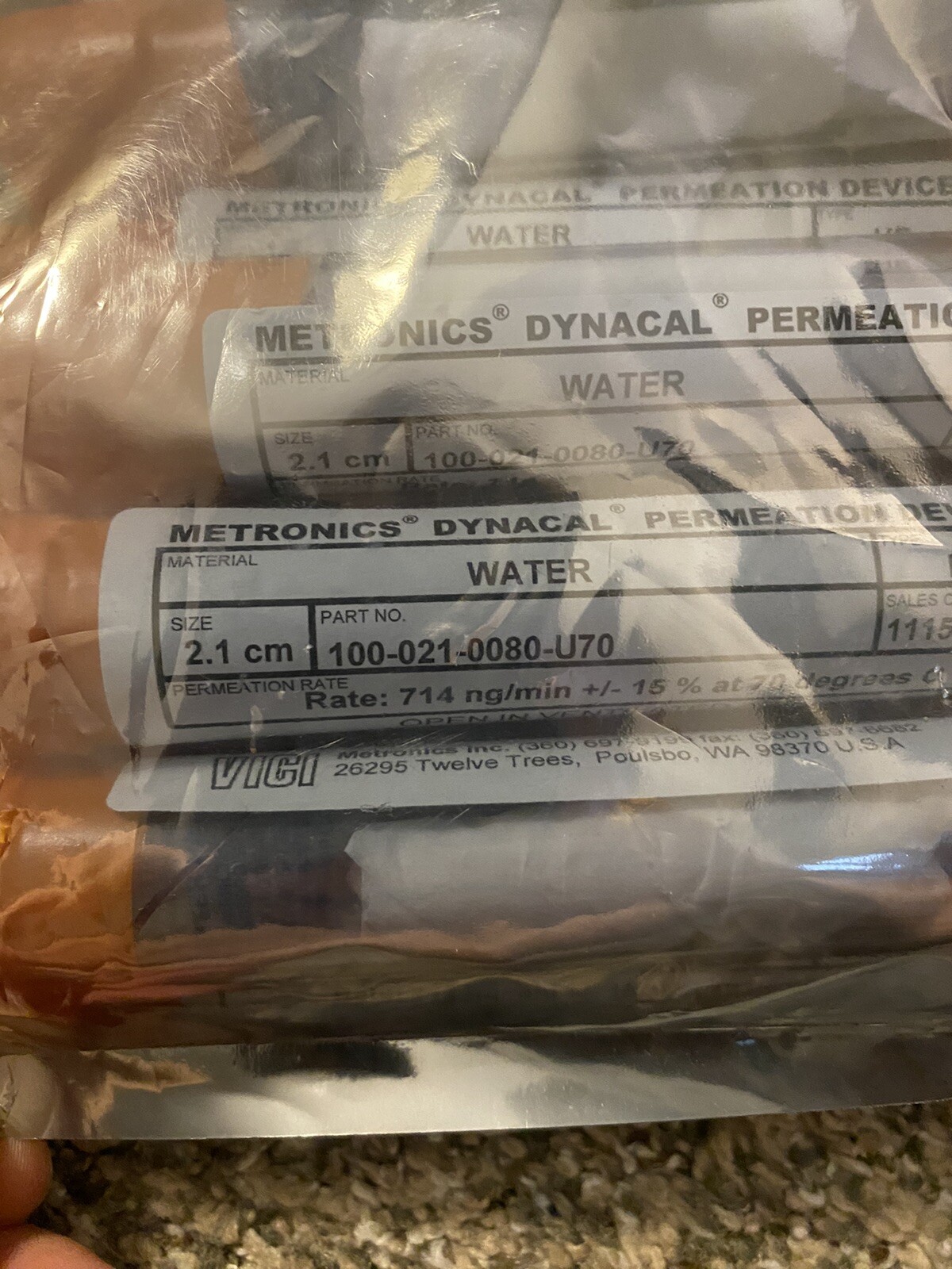 Metronics Dynacal Permeation Device Part No. 100-021-0080-U70 – New lot of 20