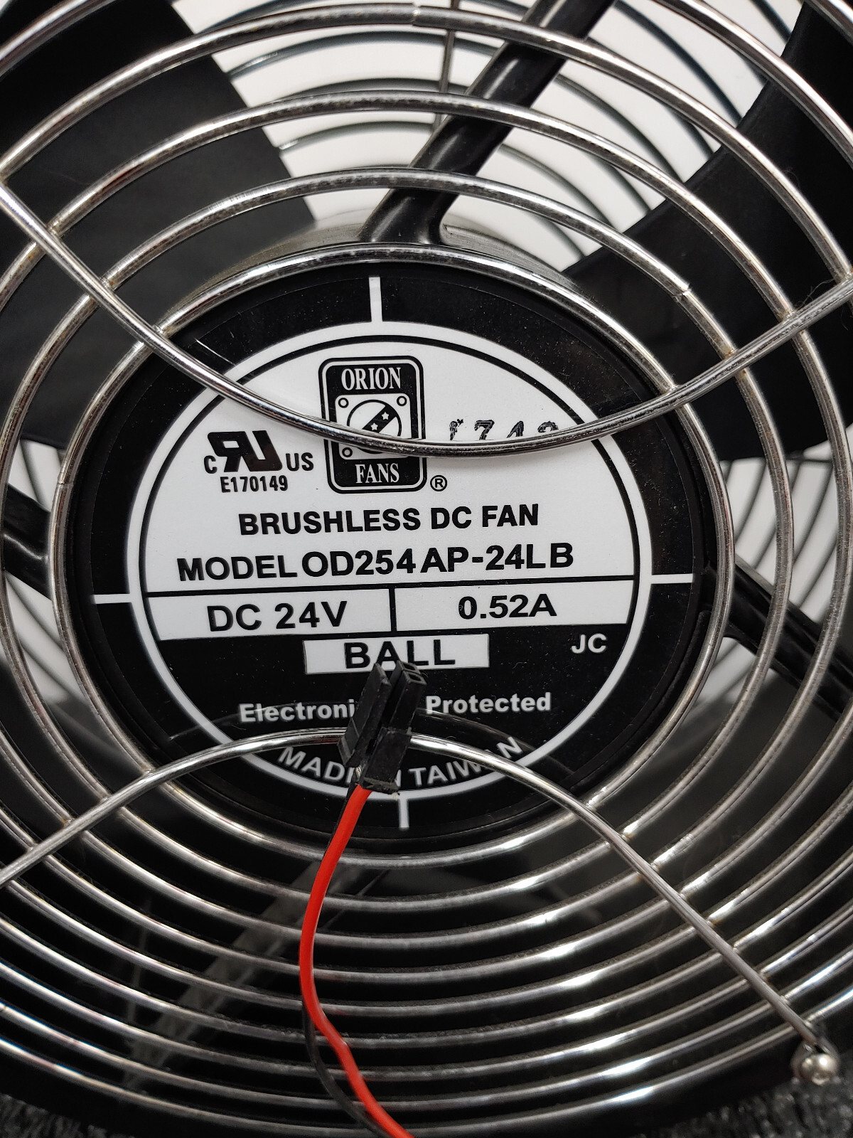 ORION FANS OD254AP-24LB DC 24V 0.52A OD254AP Series Brushless DC Fan