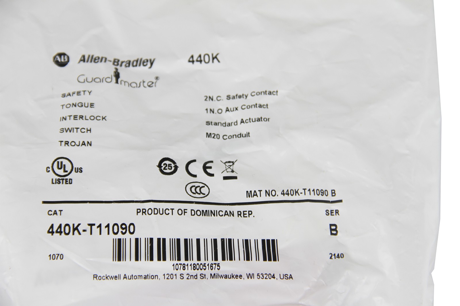 New Safety Switch for Allen-Bradley EN/IEC-60947-5-1 – US Stock