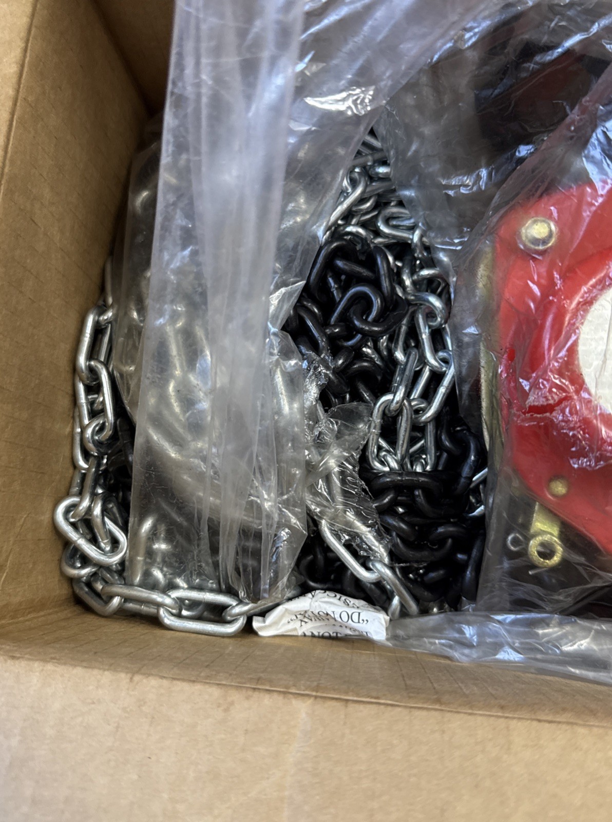 DAYTON 1VW57 Manual Chain Hoist Hook Mounted No Trolley, 2000 lb Cap, 20 Ft Lift