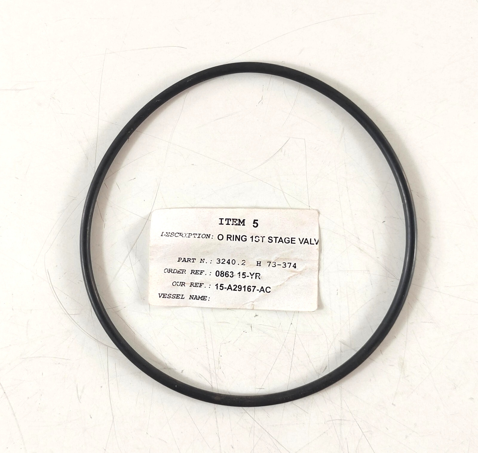 O Ring 1st Stage Valve P/N 3240.2 For Tanabe H-73/H-74 Compressor (PACK 2 PCS)