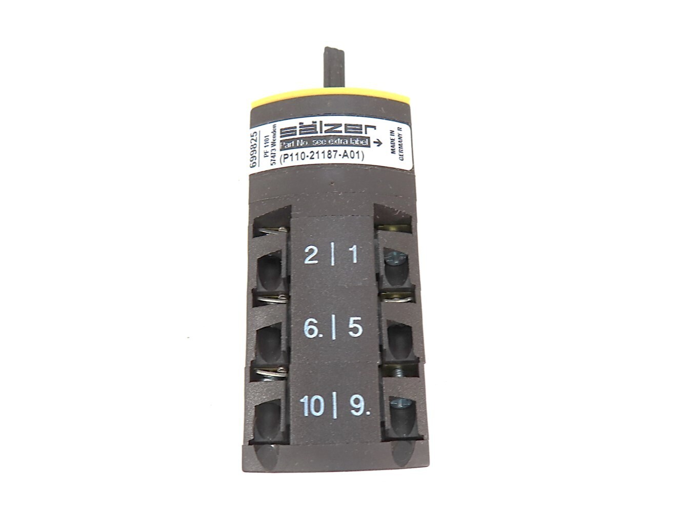 Salzer P110-SE0713 3-Position 1/Off/2 Rotary Cam Switch 10A 3kW 380-440V NEW