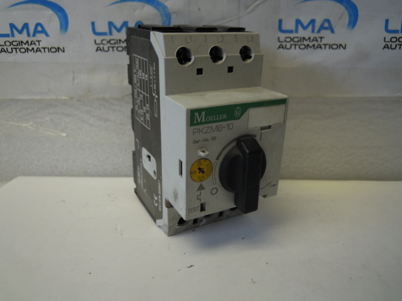 LOT 2X KLOCKNER MOELLER PKZM0-10 ENGINE STARTER CIRCUIT BREAKER 3P 3PH 10HP EATON
